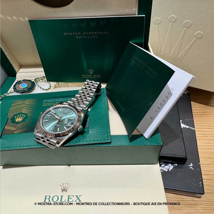 Rolex datejust 41 cadran vert jubile
