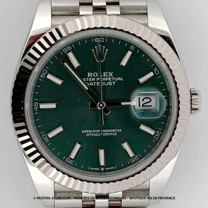 Rolex datejust 41 cadran vert jubile