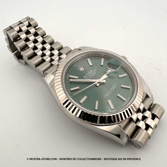 Rolex datejust 41 cadran vert jubile
