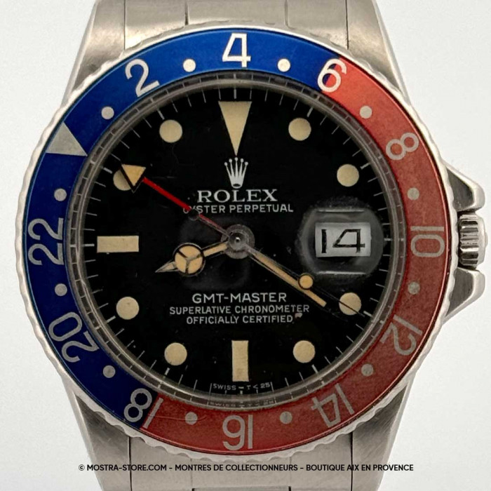 Rolex gmt master pepsi mat dial crown guards