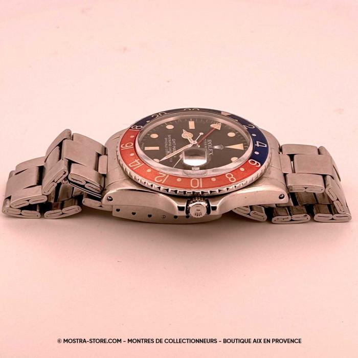 Rolex GMT Master Pepsi Mat Dial crown guards