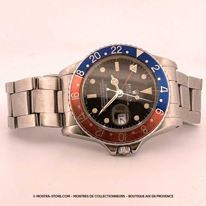 Rolex GMT Master Pepsi Mat Dial crown guards
