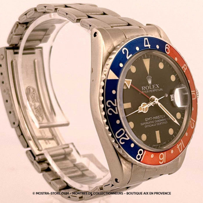 Rolex gmt master pepsi mat dial crown guards