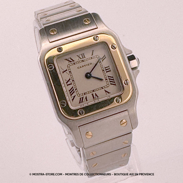 Cartier santos 1567 galbée medium quartz