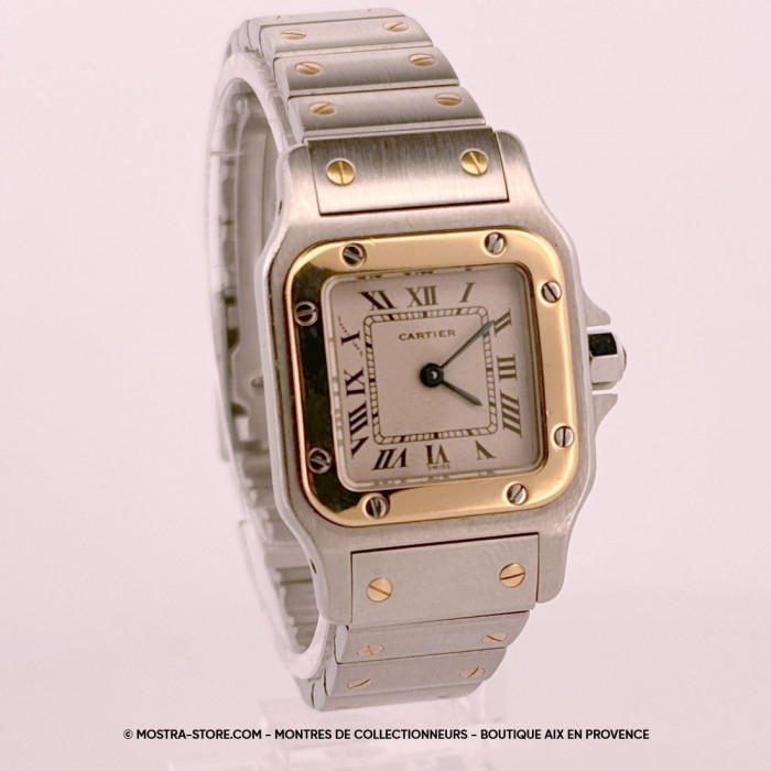 Cartier santos 1567 galbée medium quartz