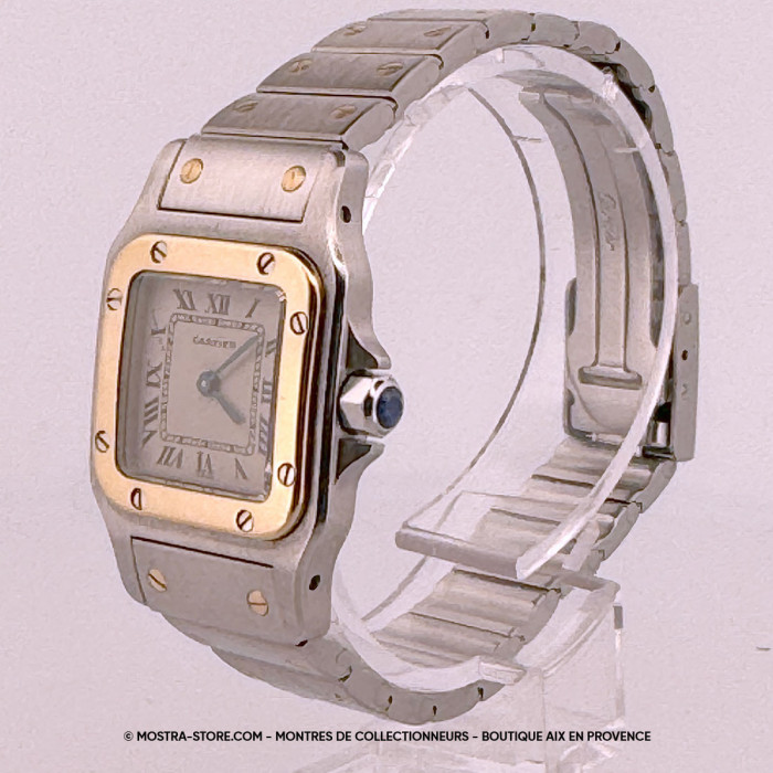 Cartier santos 1567 galbée medium quartz