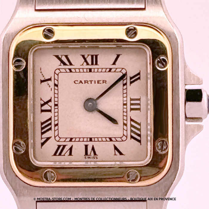Cartier santos 1567 galbée medium quartz