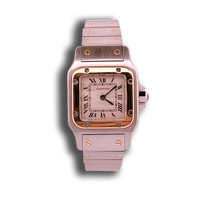Montre d'occasion Cartier Santos Galbee Medium