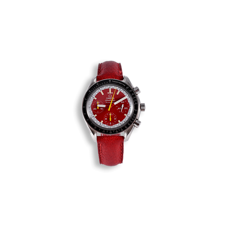 montre-omega-speedmaster-vintage-limited-edition-scuderia-ferrari-michael-schumacher-watches-chronos-courses-mostra-store-aix