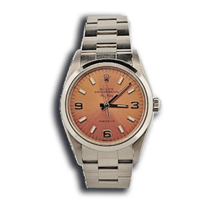 Rolex airking 34 saphir cadran rose