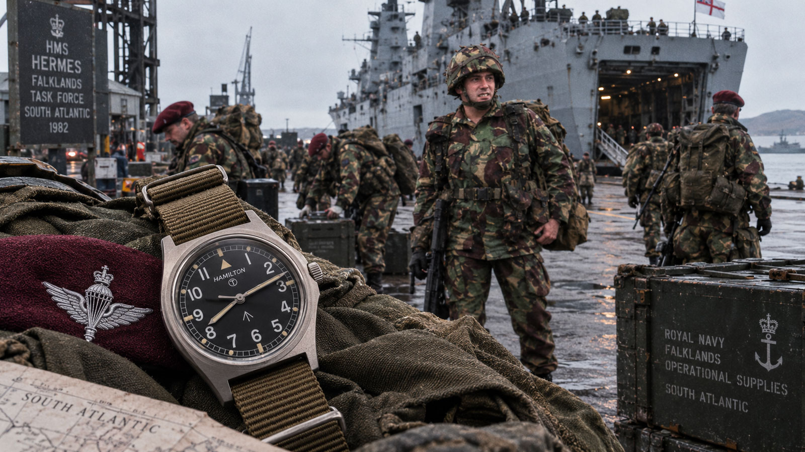 hamilton W10 british military watch falklands harbour