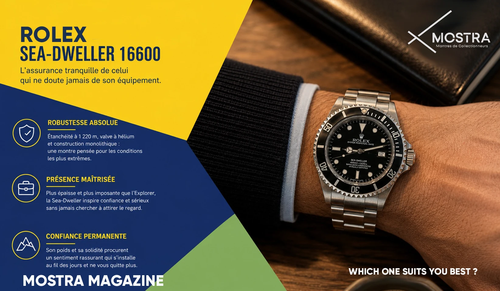 comparatif montres hommes occasion mostra magazine seadweller 