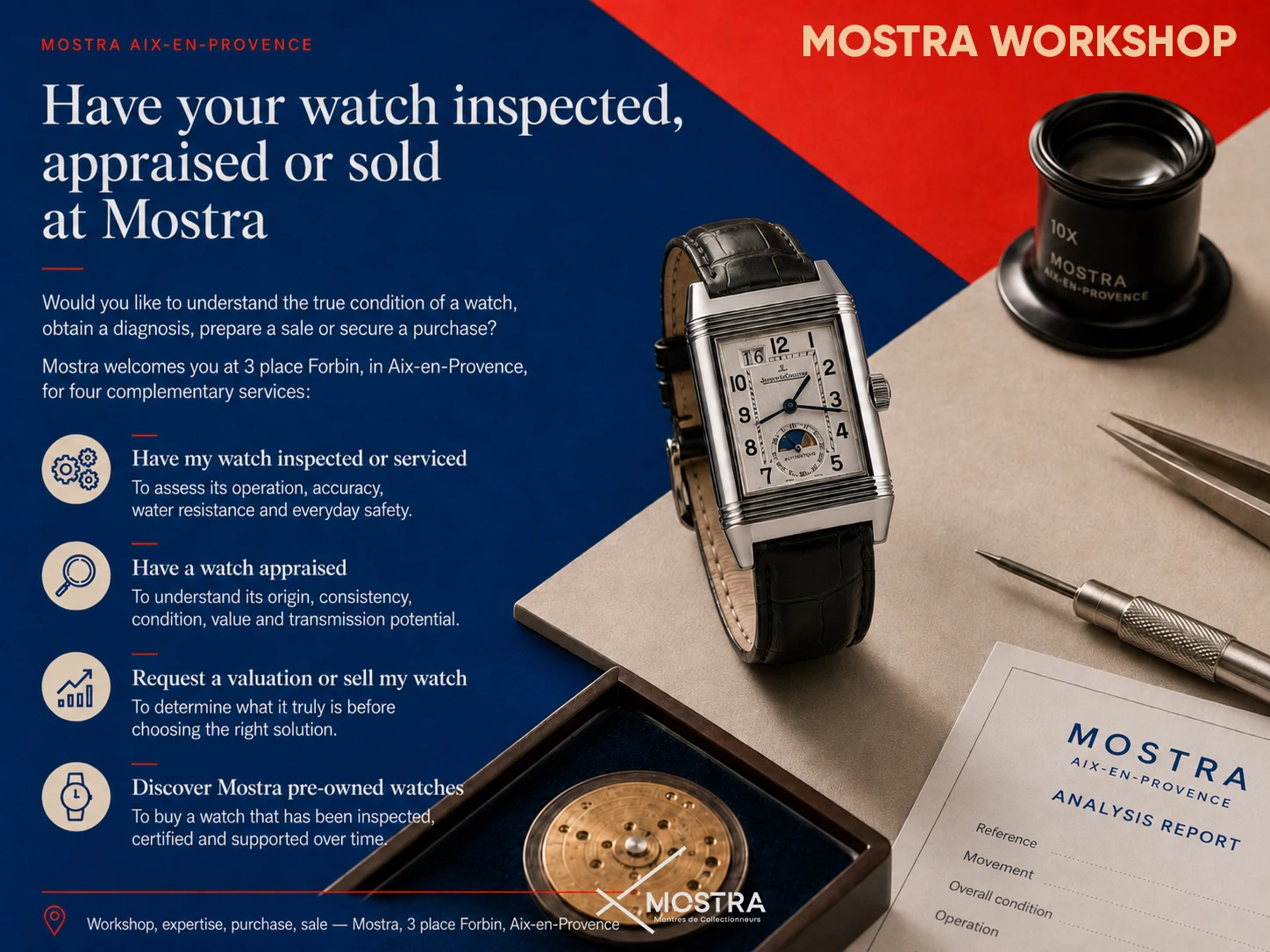 Have Your Watch Inspected, Appraised or Sold at Mostra aix en provence