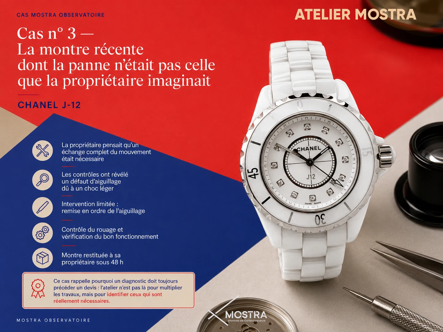 reparatio revision chanel j-12 atelier pile mostra aix provence