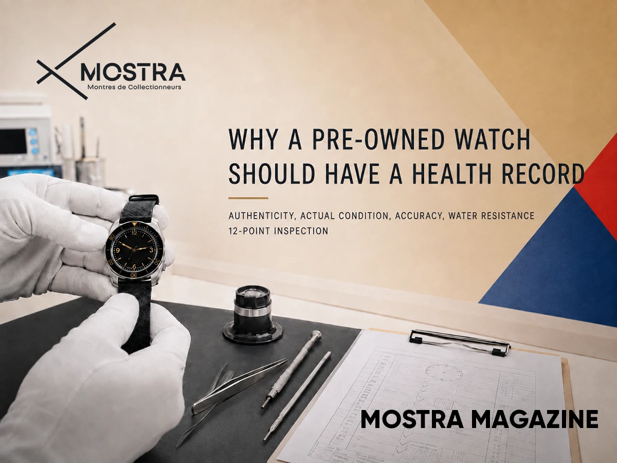 pre-owned watch health record mostra magazine
