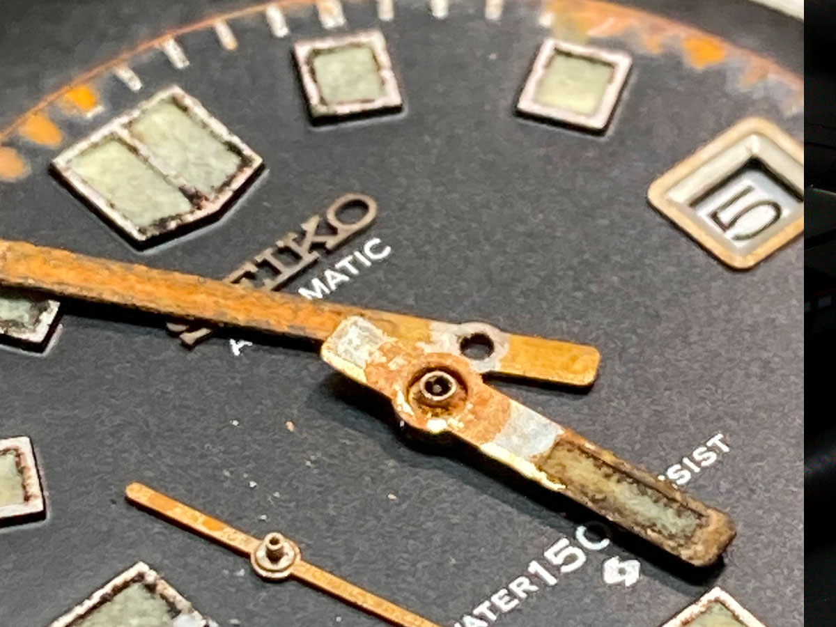 défaut d'étanchéité sur une montre bracelet