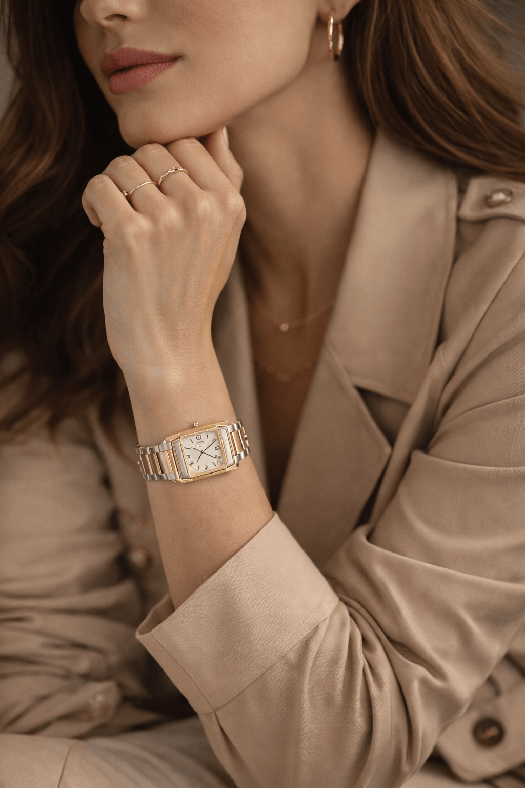 montre acier et or two tones