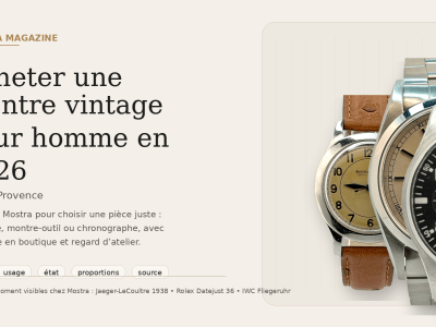 Buying a vintage men’s watch in 2026 in Aix-en-Provence